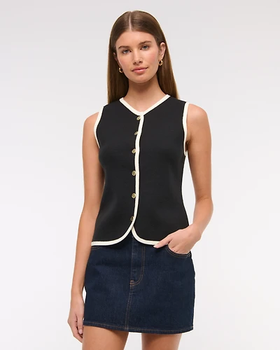 The A&F Mara High-V LuxeLoft Sweater Vest