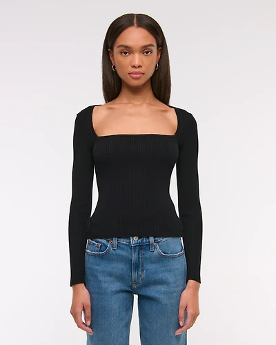 The A&F Ava Long-Sleeve Sweater Top
