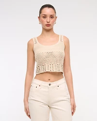Open-Stitch Lurex Sweater Tank