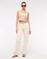 Open-Stitch Lurex Sweater Tank