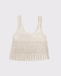 Open-Stitch Lurex Sweater Tank