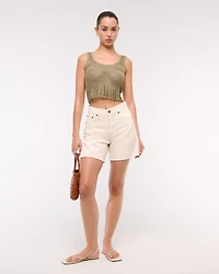 Open-Stitch Lurex Sweater Tank