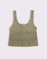 Open-Stitch Lurex Sweater Tank