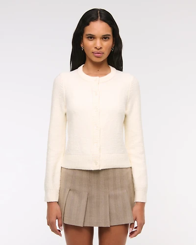 Textural Crew Cardigan