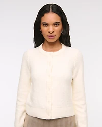 Textural Crew Cardigan