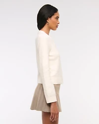 Textural Crew Cardigan