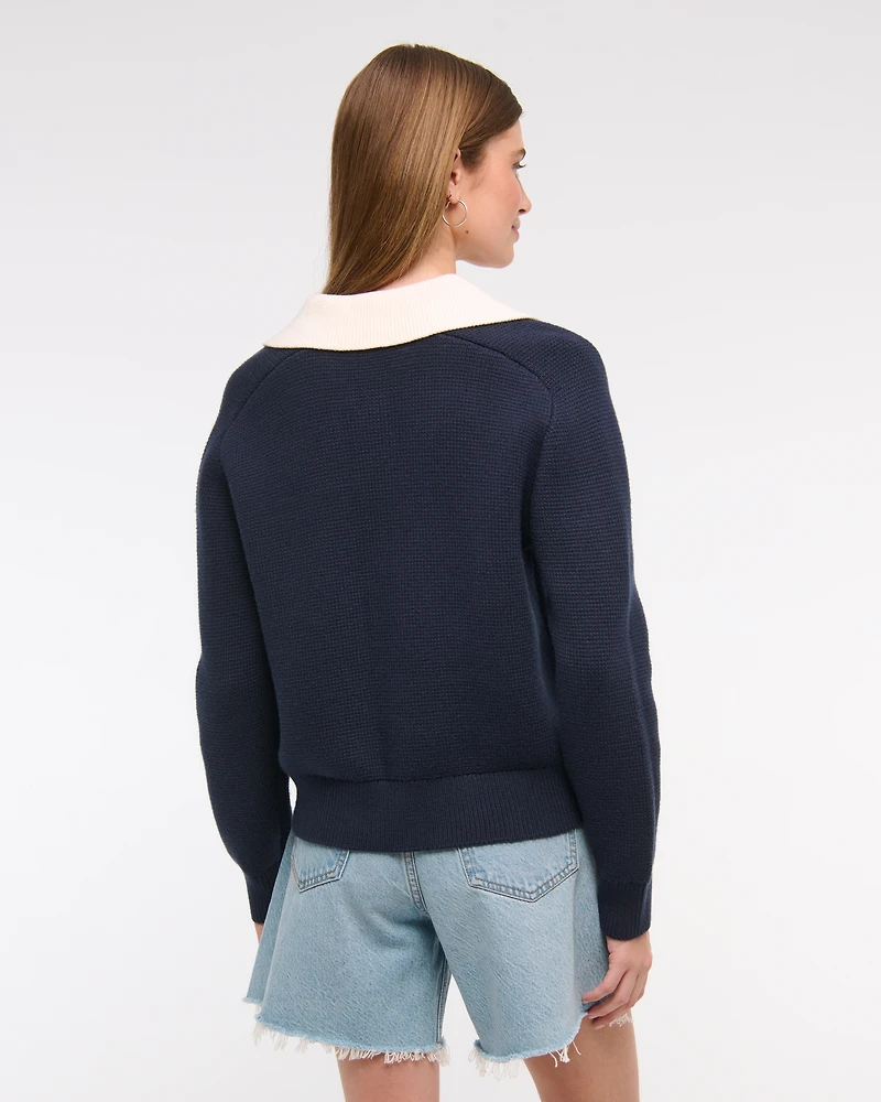 Easy Long-Sleeve Sweater Polo
