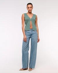 V-Neck Cutaway Sweater Vest