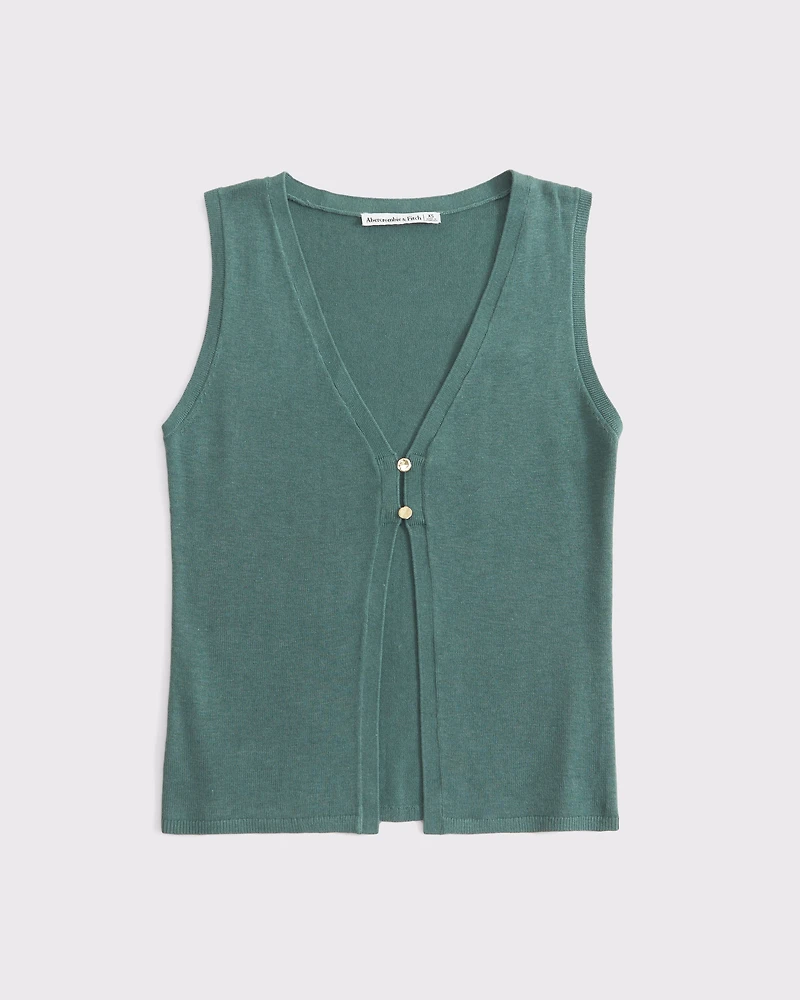 V-Neck Cutaway Sweater Vest