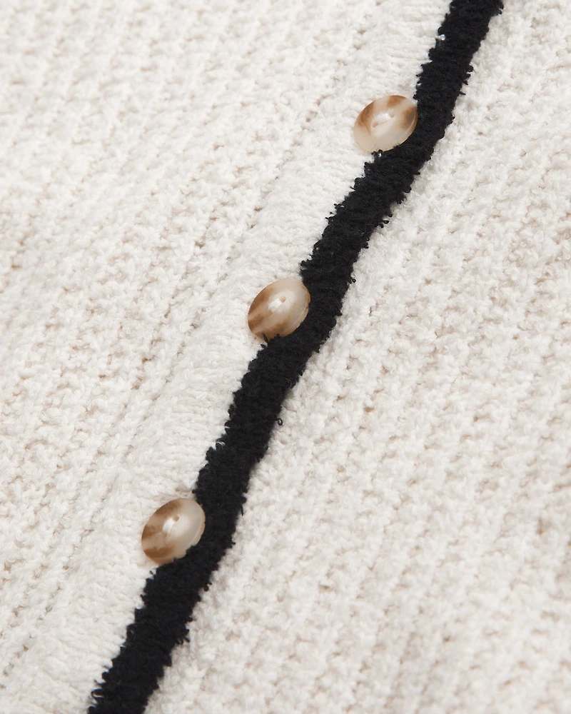 Short-Sleeve Crochet-Style Polo