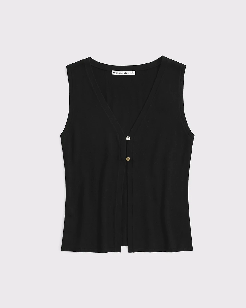 V-Neck Cutaway Sweater Vest