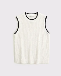 Textural Crew Sweater Shell Tank
