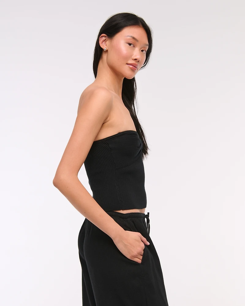 Twist Sweater Tube Top