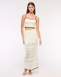 Square Neck Crochet-Style Bra Top