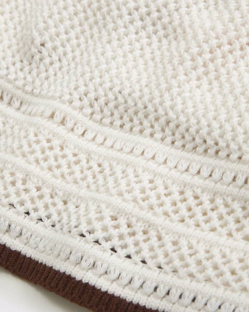 Square Neck Crochet-Style Bra Top