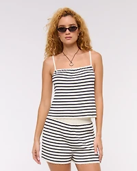Pleated Squareneck Sweater Tank