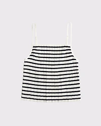 Pleated Squareneck Sweater Tank