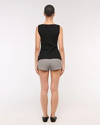 Asymmetrical Button Sweater Tank