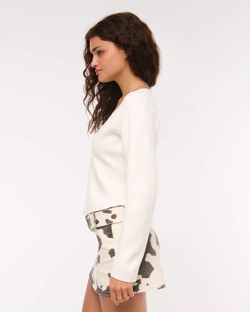 LuxeLoft Rounded Sleeve Cardigan