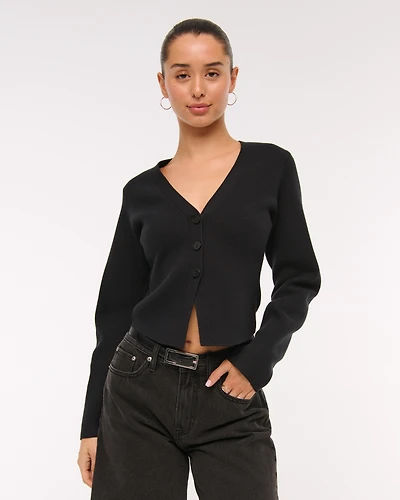 LuxeLoft Rounded Sleeve Cardigan