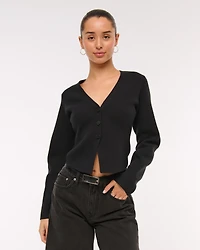 LuxeLoft Rounded Sleeve Cardigan