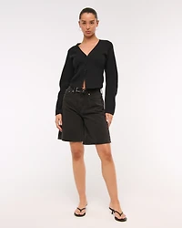 LuxeLoft Rounded Sleeve Cardigan