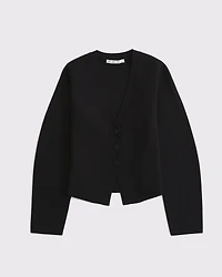 LuxeLoft Rounded Sleeve Cardigan
