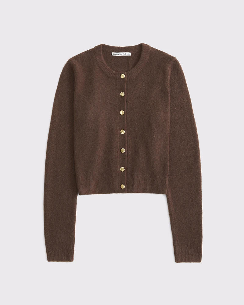 LuxeLoft Shrunken Crew Cardigan