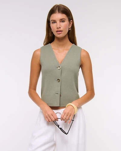 LuxeLoft V-Neck Vest