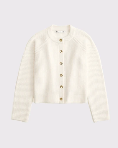 Ribbed Crew Cardigan