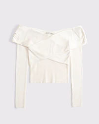 Wrapped Off-The-Shoulder Sweater