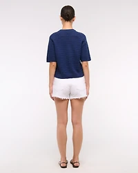 The A&F Madeline Textural Crew Sweater Tee