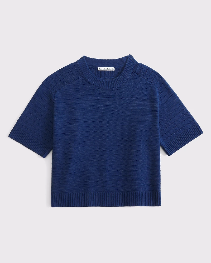 The A&F Madeline Textural Crew Sweater Tee