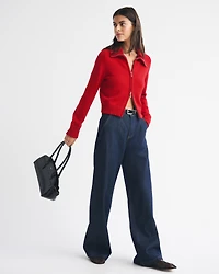 Double Zipper Western Cardigan