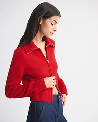 Double Zipper Western Cardigan