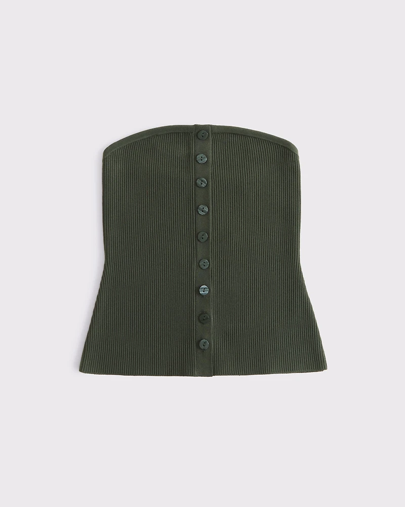 Ottoman Button-Front Tube Top
