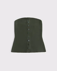 Ottoman Button-Front Tube Top