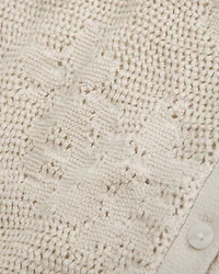 Floral Open-Stitch Cardigan