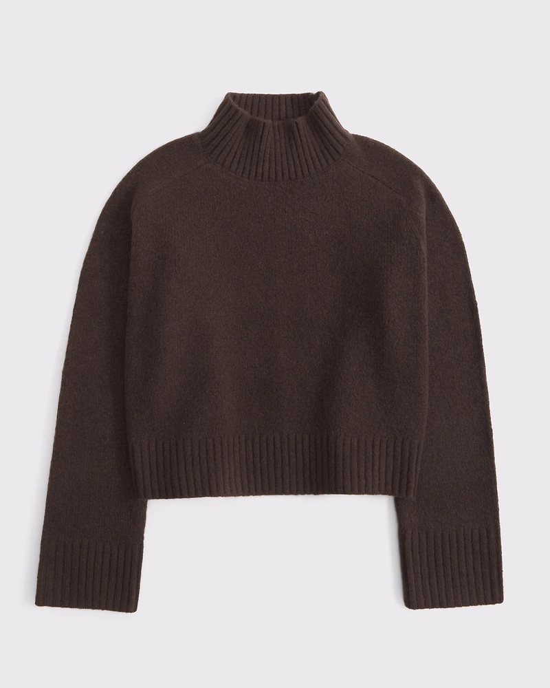Easy Cable-Knit Mockneck Sweater