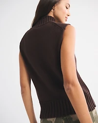 Mockneck Sweater Shell Top