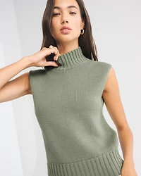 Mockneck Sweater Shell Top