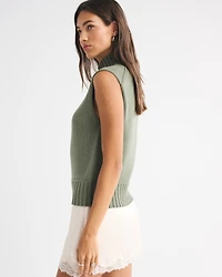 Mockneck Sweater Shell Top