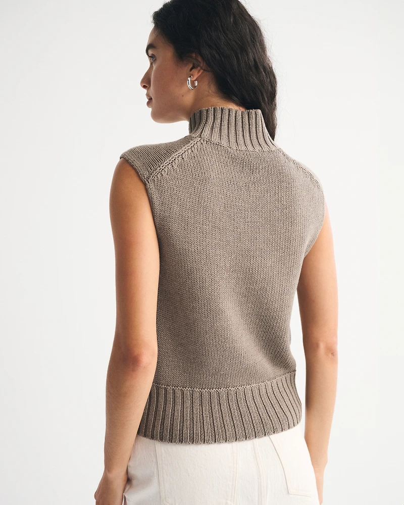 Mockneck Sweater Shell Top