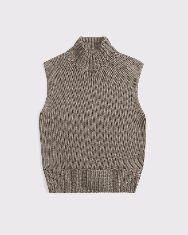 Mockneck Sweater Shell Top