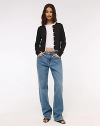 LuxeLoft Shrunken Crew Cardigan