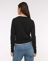 LuxeLoft Shrunken Crew Cardigan