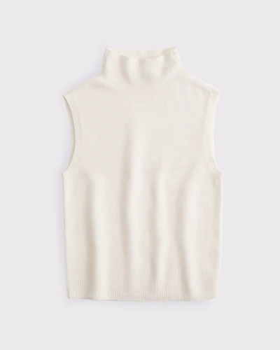 Mockneck Wool-Blend Sweater Shell Top
