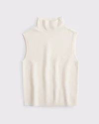 Mockneck Wool-Blend Sweater Shell Top