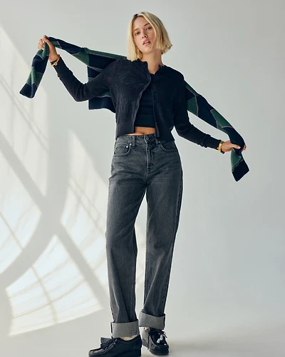 Floral Open-Stitch Cardigan