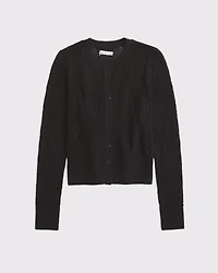 Floral Open-Stitch Cardigan